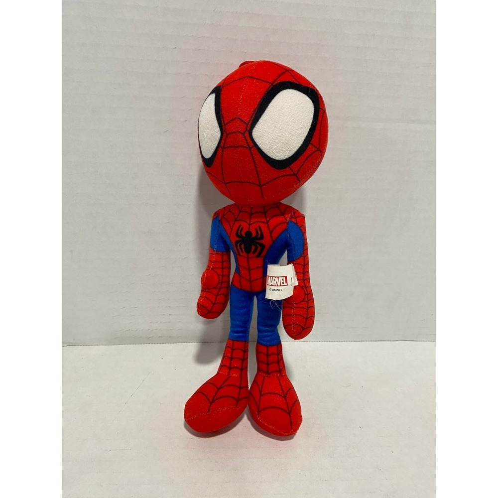 Marvel Spider-Man Plush Toy Kids Spidey and His Amazing Friends Red 9" Excellent